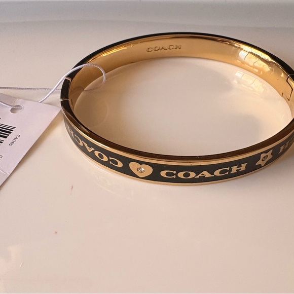 Coach Black and Gold Logo Bangle - Picture 2 of 2